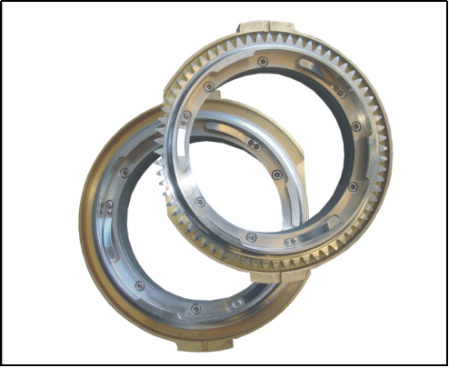 Active- passive repeat gear for rotary screen AL640~1680