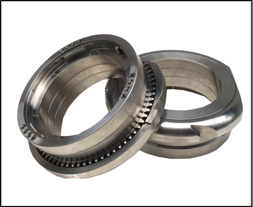 Active- passive repeat gear for rotary screen
